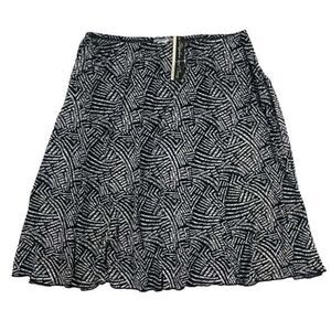 Stephen and Casey Black White Abstract Print Stretch Skirt Women’s Size 2X